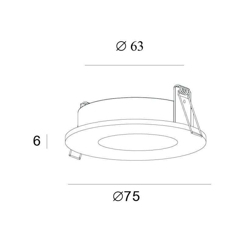 Встраиваемый светильник Denkirs DK2030-BK
