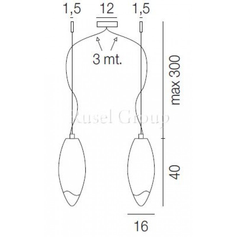 Подвесной светильник Vistosi BACONA SP D2