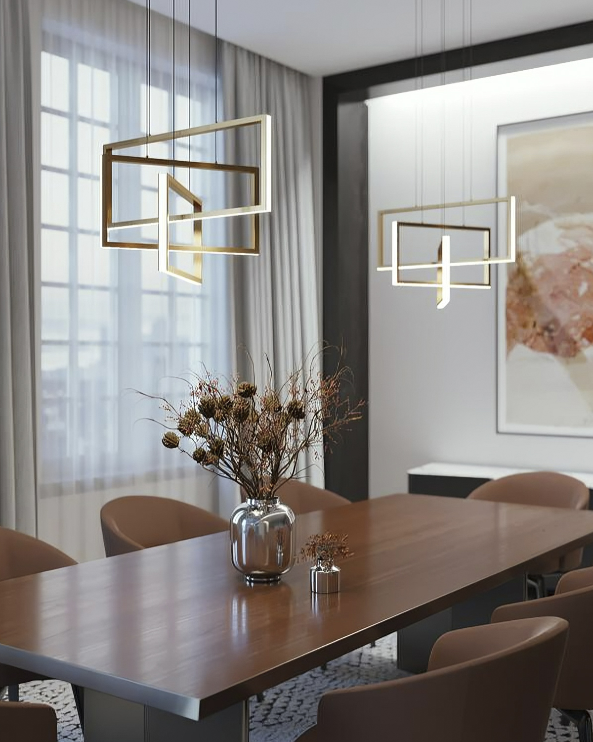 Прямоугольная золотая люстра Ульрих Louvre Home LHLCH170723XNP