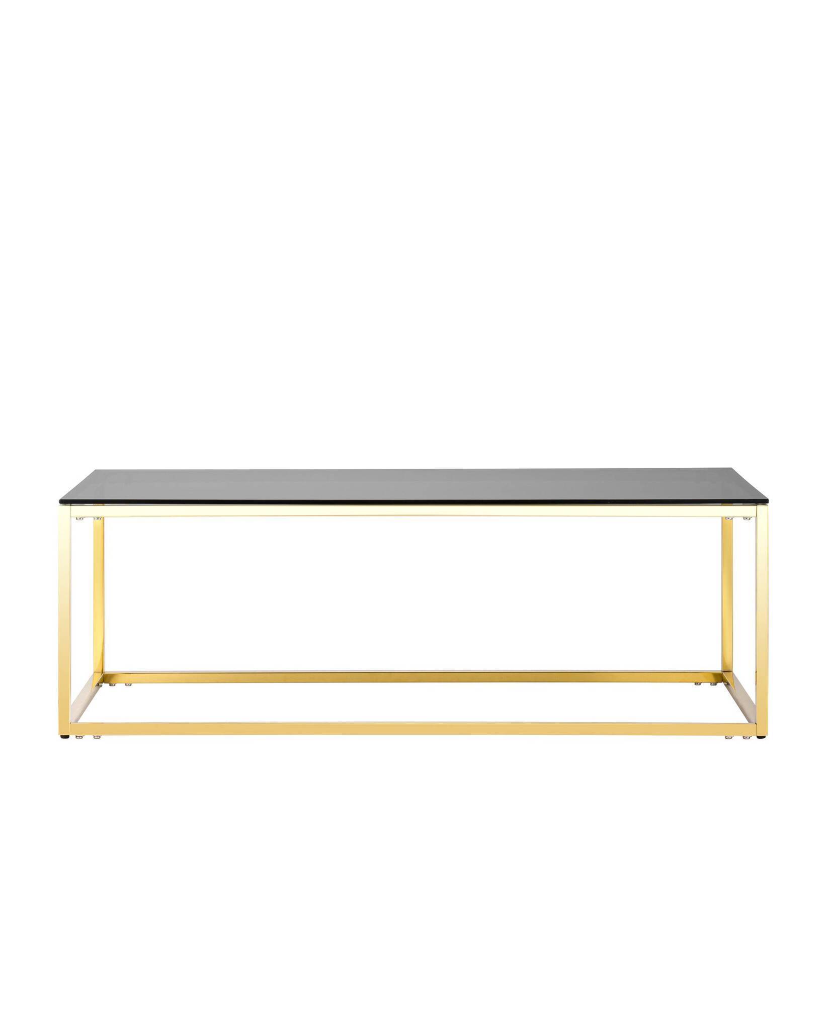 Журнальный стол 120*60 ТАУН золото стекло smoke Stool Group