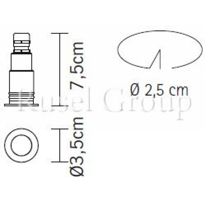 Встраиваемый светильник Fabbian Cricket D60 F27 60
