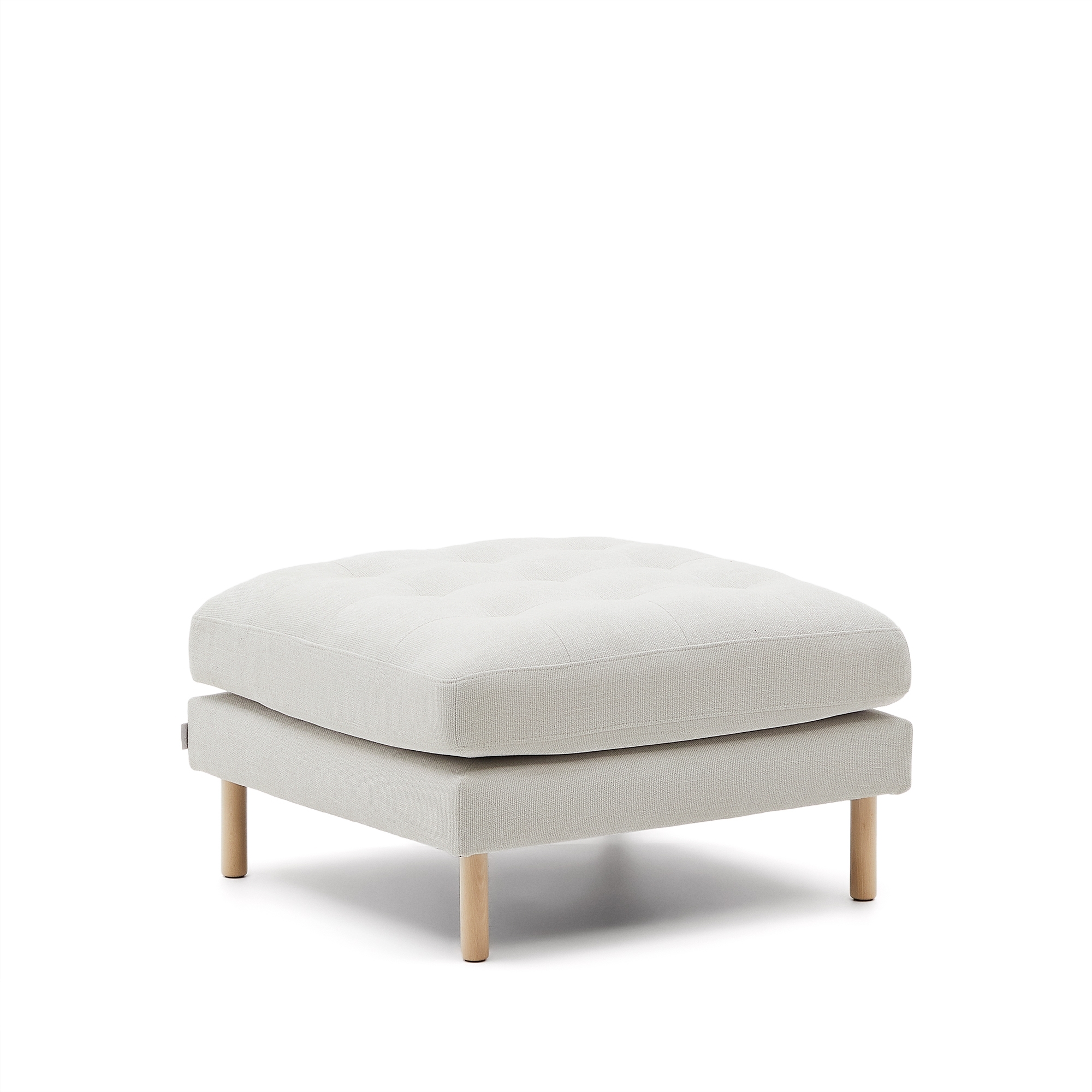 Debra Пуф из перламутровой синели с ножками натурального цвета La Forma 181431