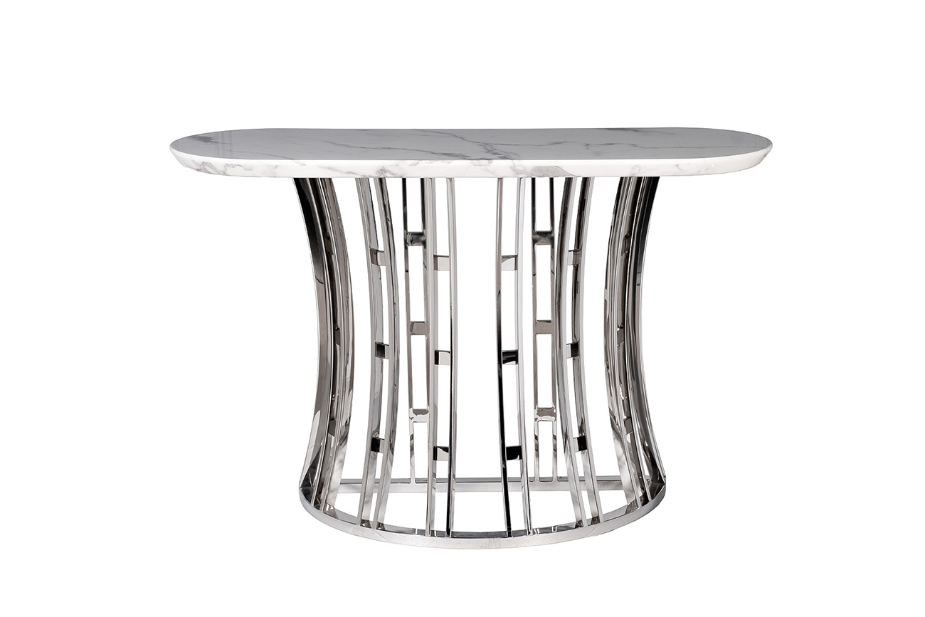 Консоль светло-серая/хром Garda Decor 45EX-CN122-1