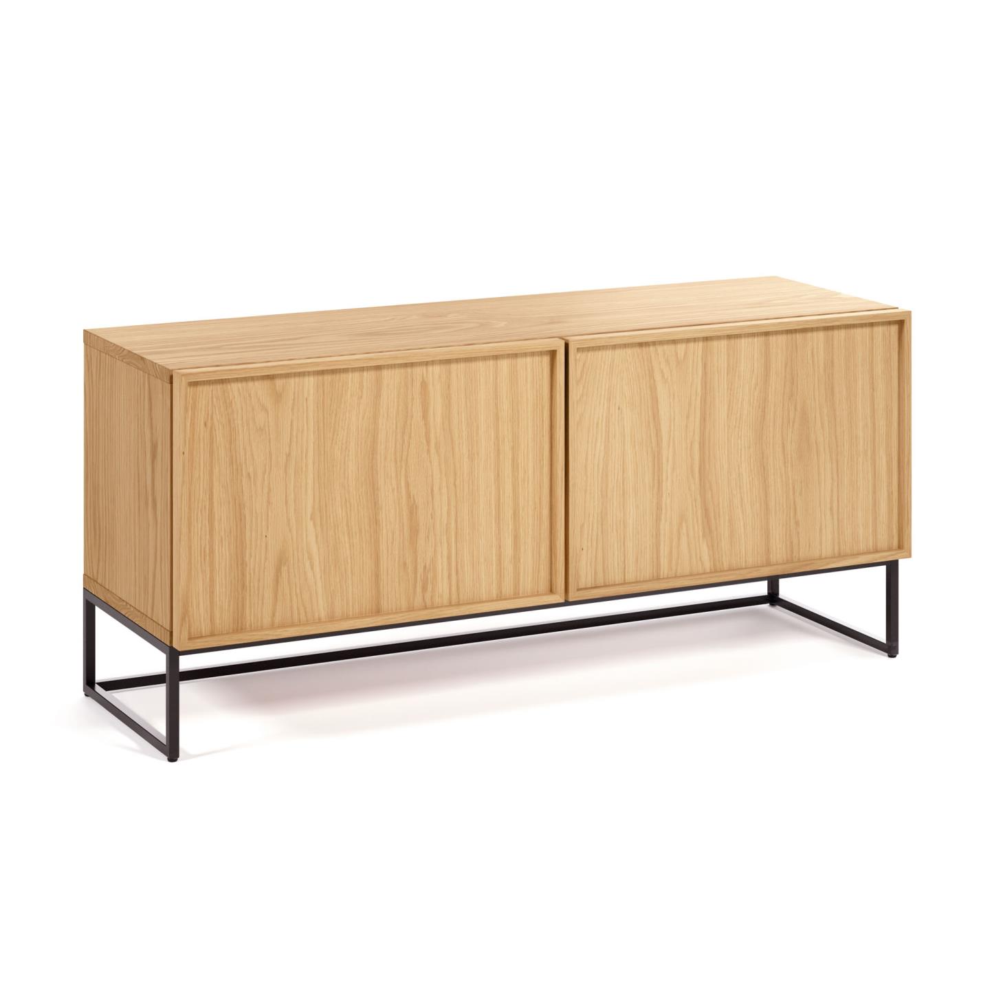 Тумба под ТВ Taiana с дубовым шпоном и стальным каркасом 2 ящика 112 x 51 см La Forma (ex Julia Grup)