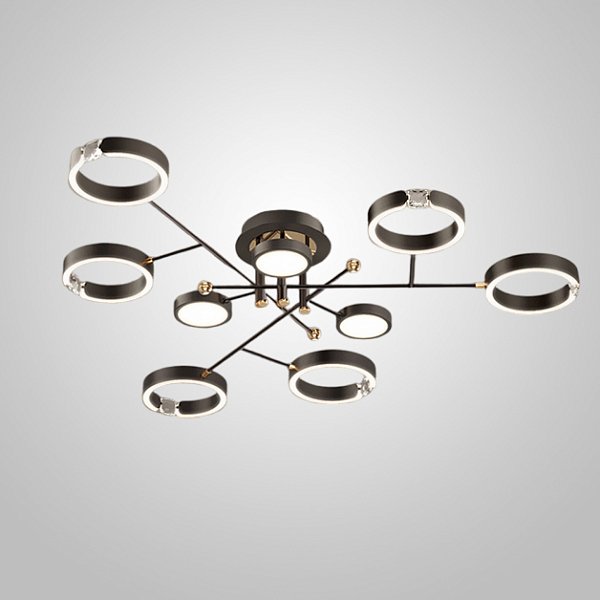 Потолочная люстра SELLIF CH L9 Black by ImperiumLoft