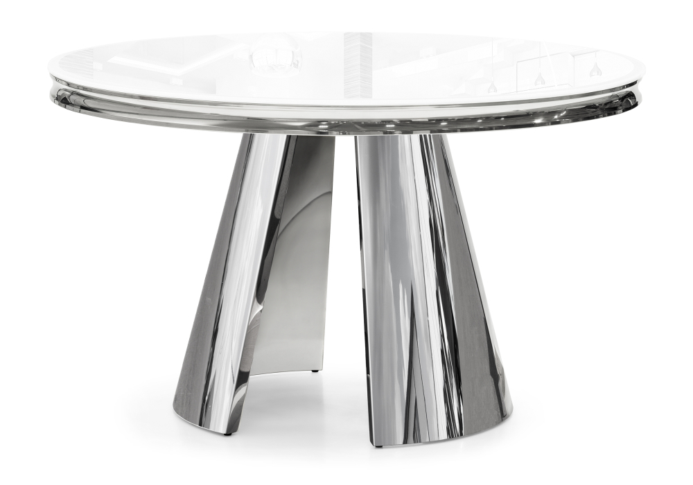 Стол стеклянный Woodville Bloss белый 15306