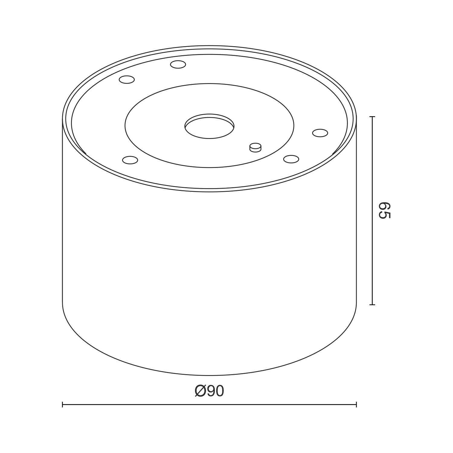 Накладной светодиодный светильник Ledron LXS0812-8W White 3000K
