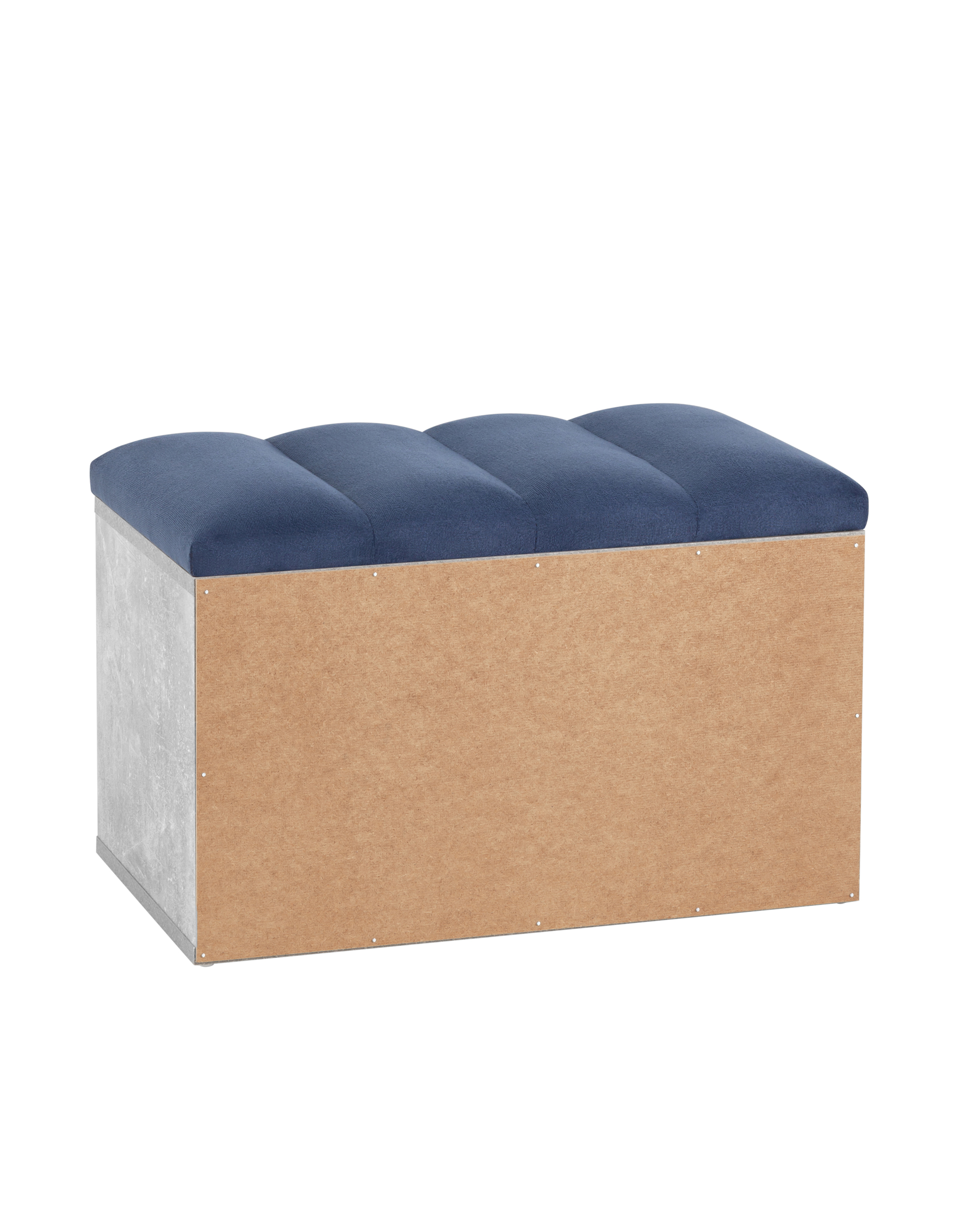 Обувница Хольст серая велюр синий Stool Group