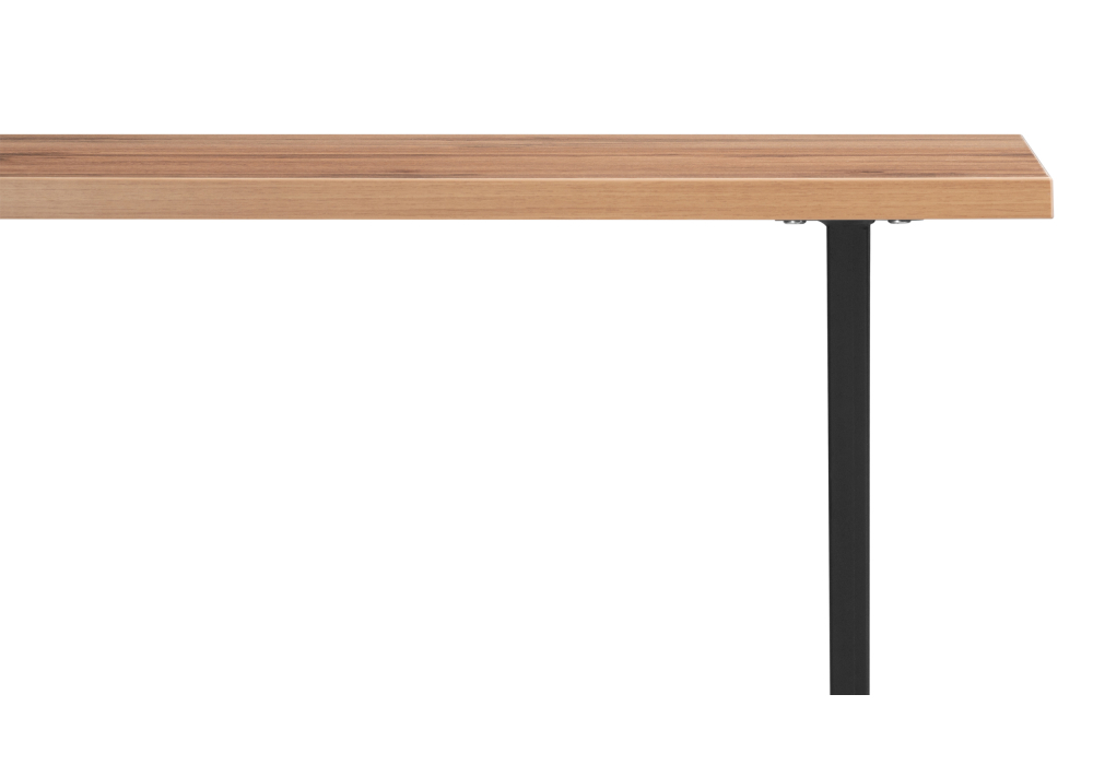 Стол деревянный Woodville Алеста Лофт 120х60х77 25 мм дуб вотан / черный матовый 506952