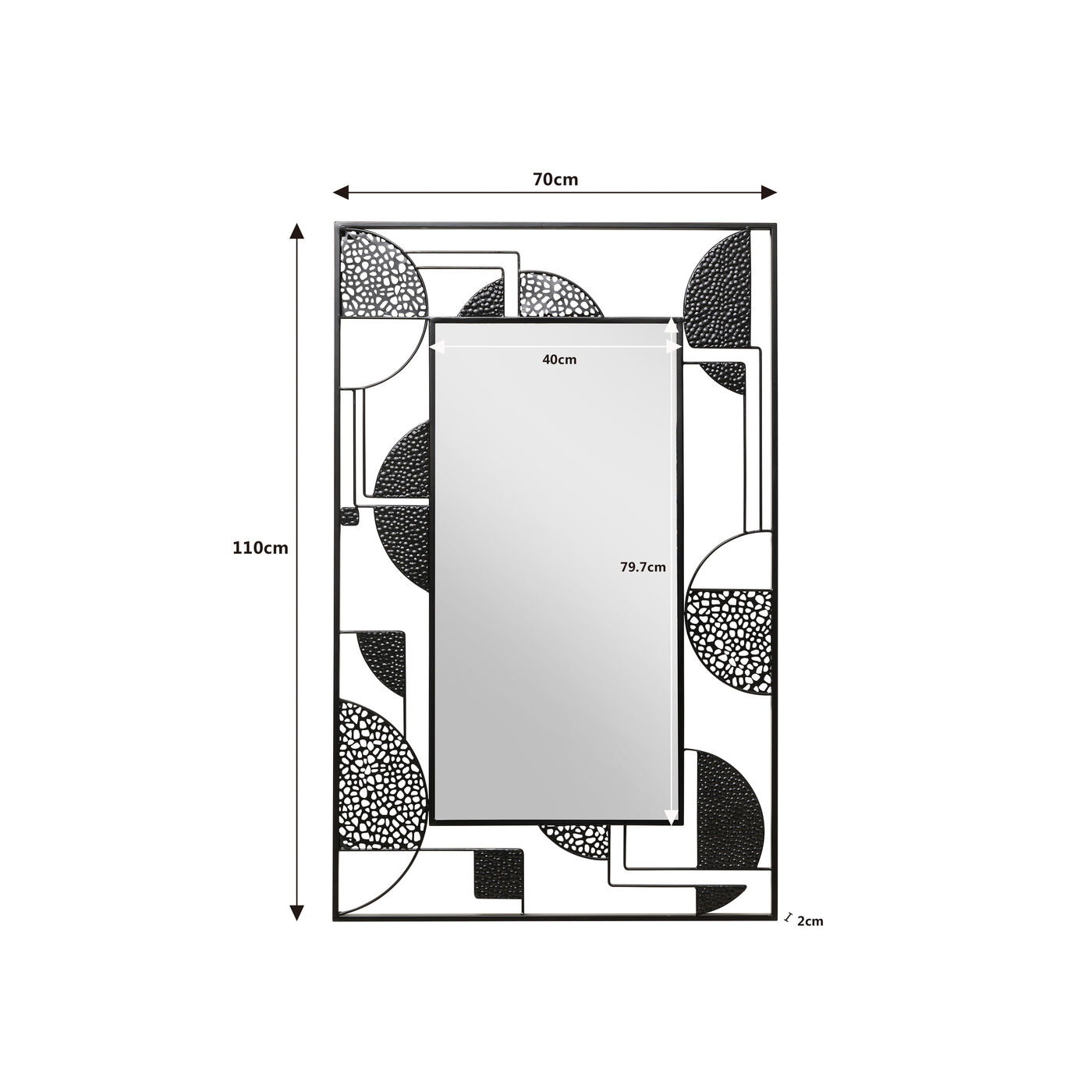 Зеркало настенное Segno 110x70 см KARE 87079