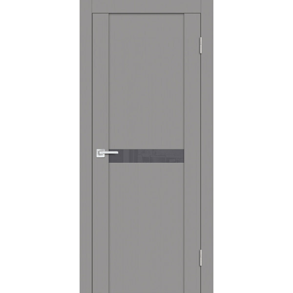 Межкомнатная дверь Graf PST-3 серый лакобель серый бархат (2000 х 700)