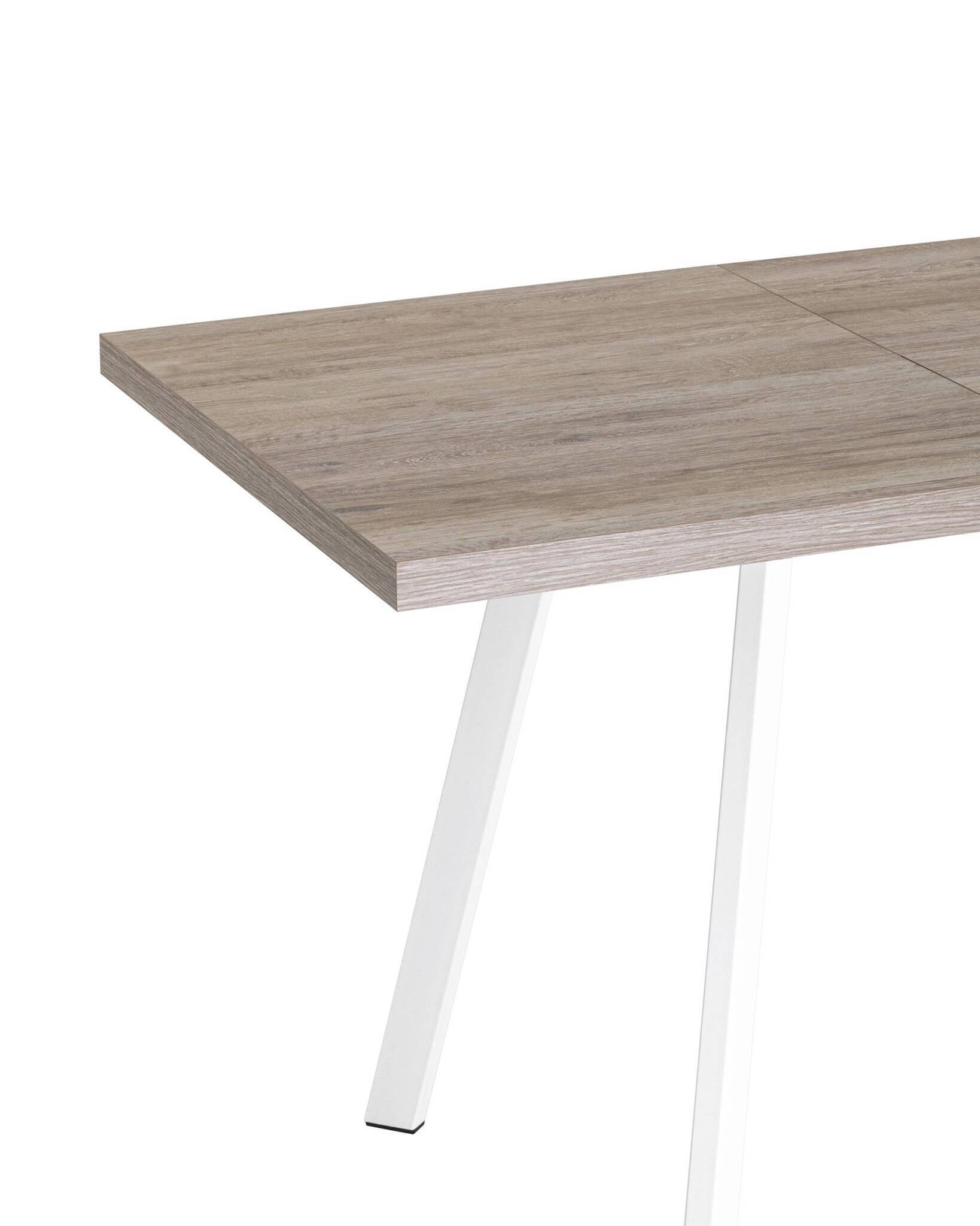 Стол Plain 116-158*74 дуб Ан/белый Stool Group