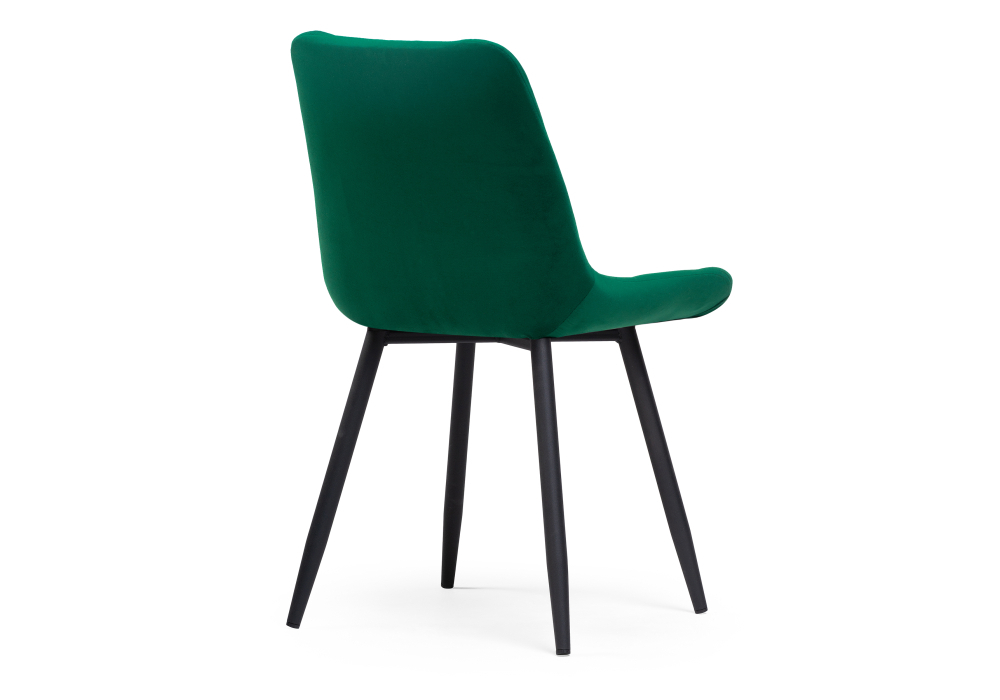 Стул Woodville Челси велюр зеленый / черный 502089