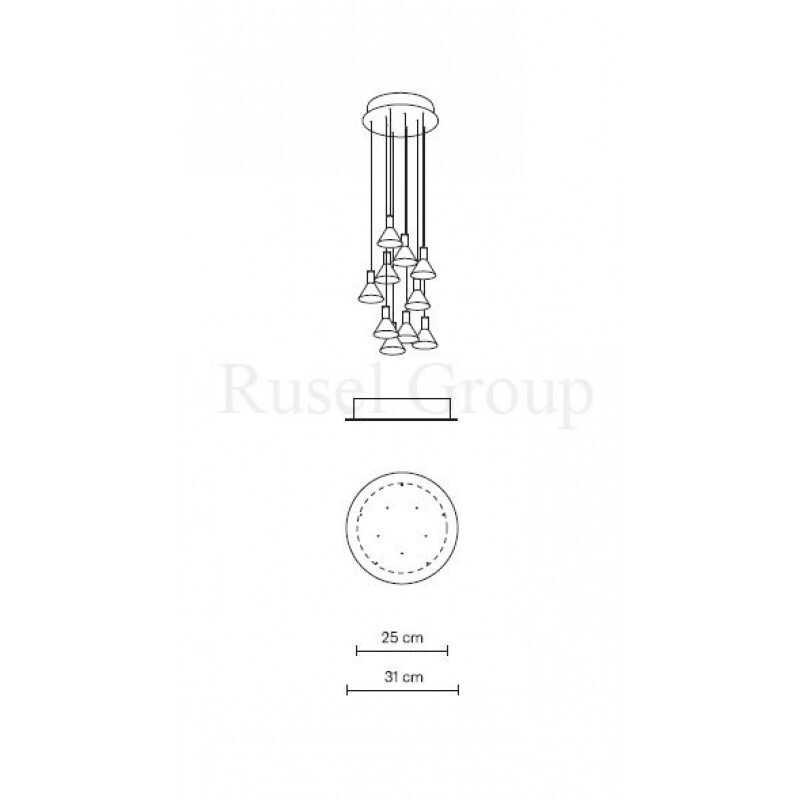 Подвесной светильник Fabbian MULTISPOT POLAIR F32 A43 00