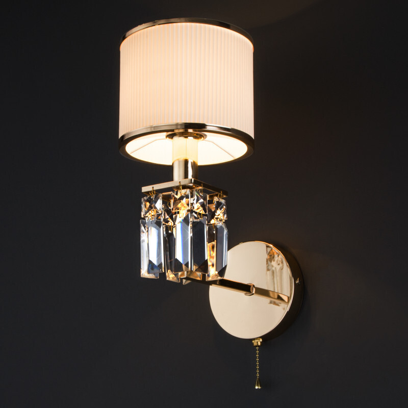 Бра Eurosvet 10129/1 золото/прозрачный хрусталь Strotskis (10099/1)