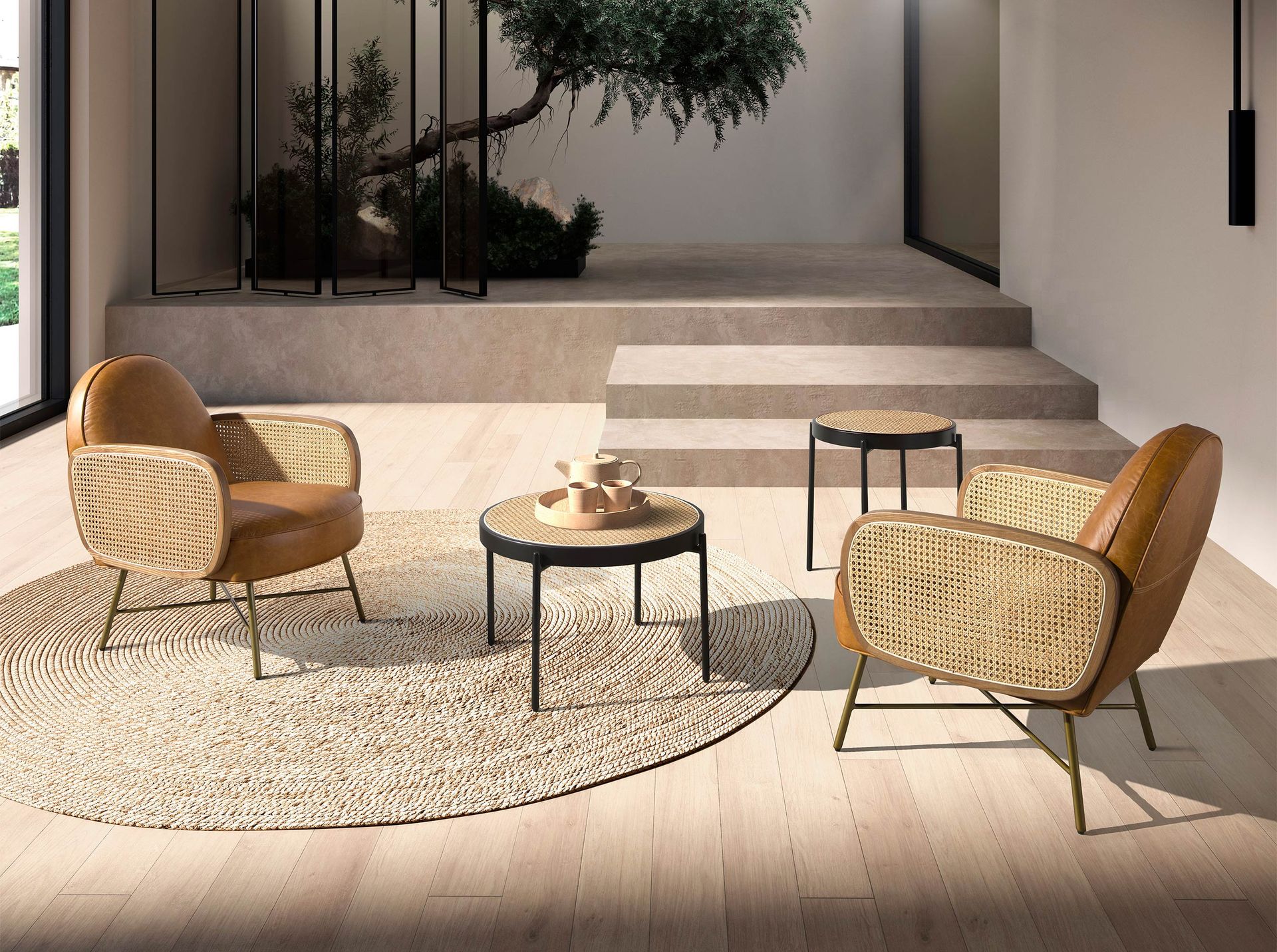 Коричневое кожаное кресло модель 5162 Angel Cerda