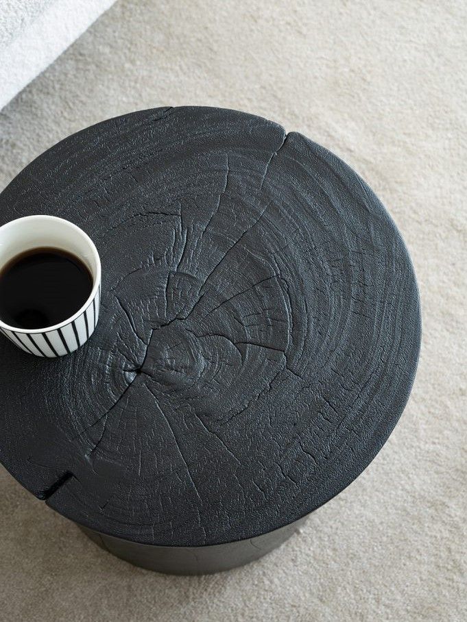 Столик акцентный из дерева суара Glasar 72321-BLAC