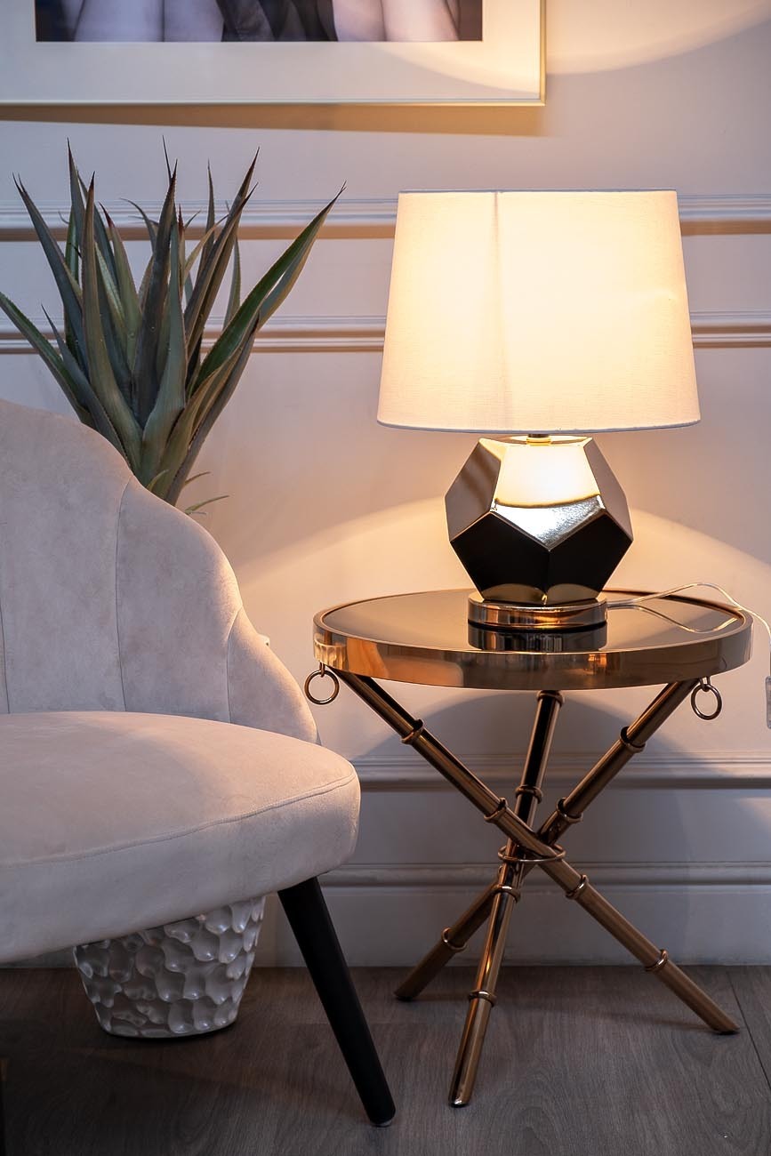 Столик журнальный металлический круглый золотой Garda Decor 13RX6035-GOLD