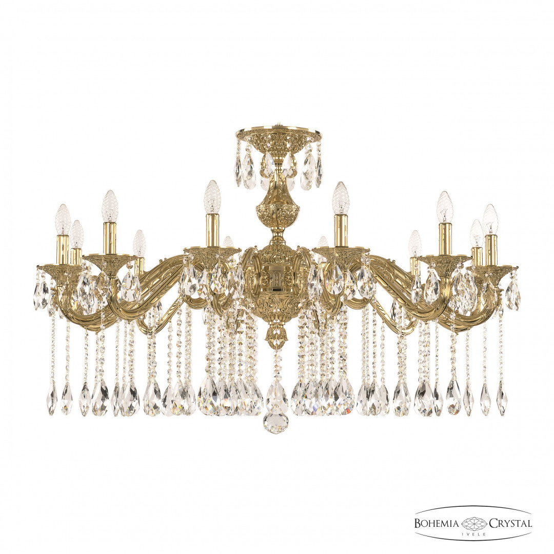 Люстра бронзовая с хрусталём 71202/12/360 A G