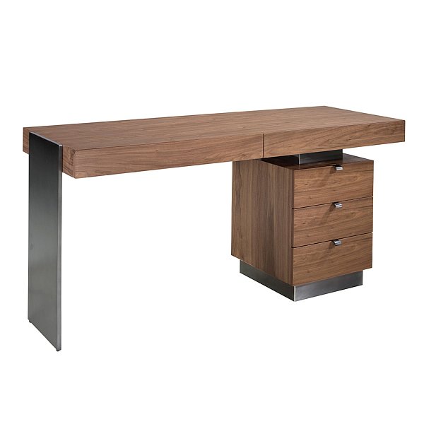 Офисный стол 3237/MQ2101DK из ореха и стали Angel Cerda