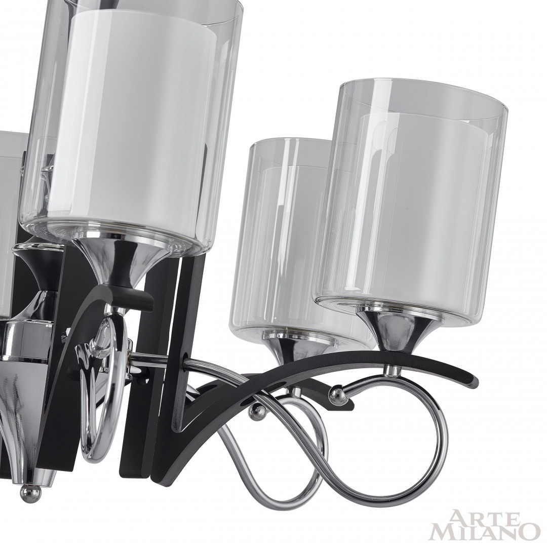 Люстра подвесная с плафонами 309167/6 Bk/Ni Arte Milano