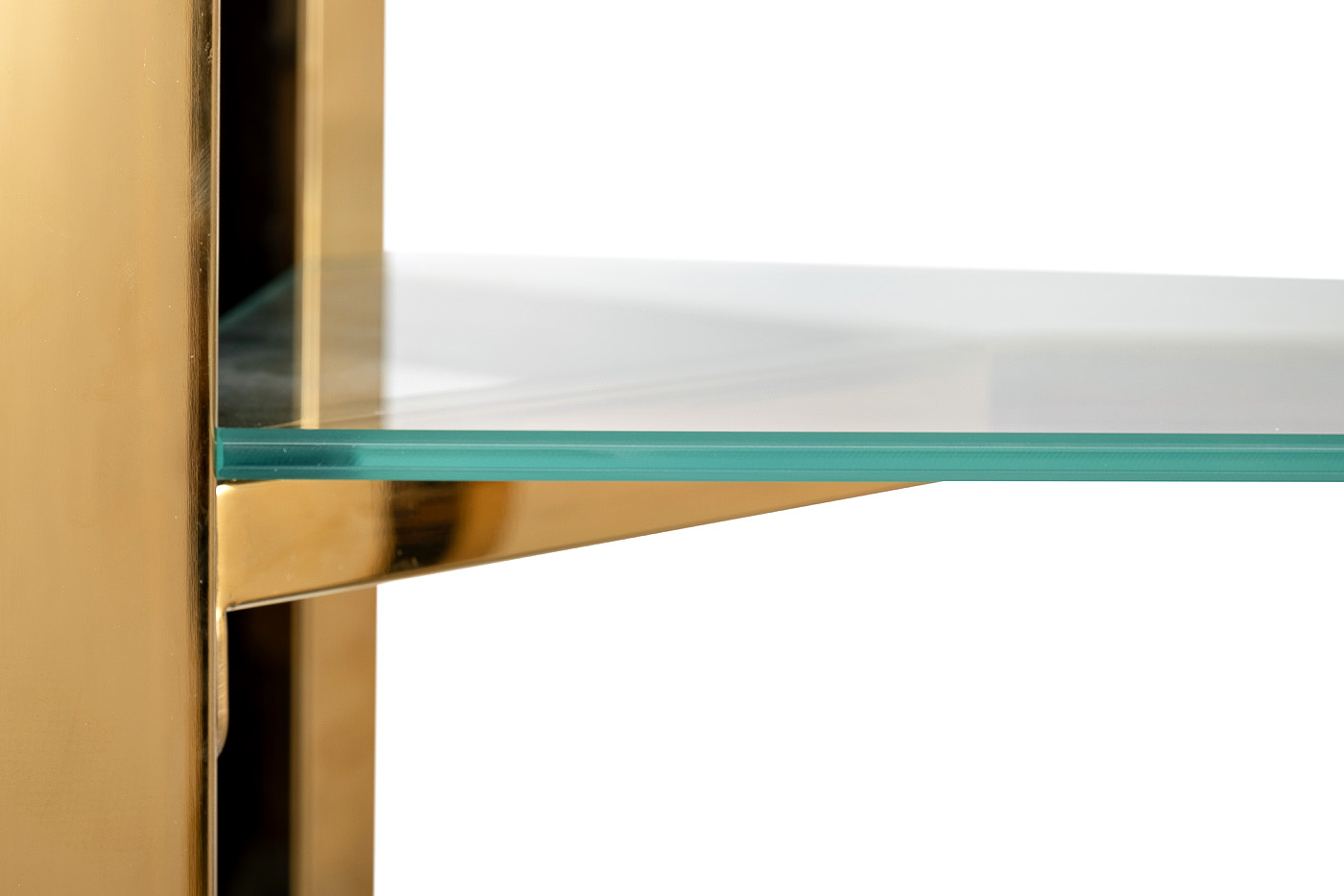 Стеллаж прозрачное стекло/золото Garda Decor GY-08728