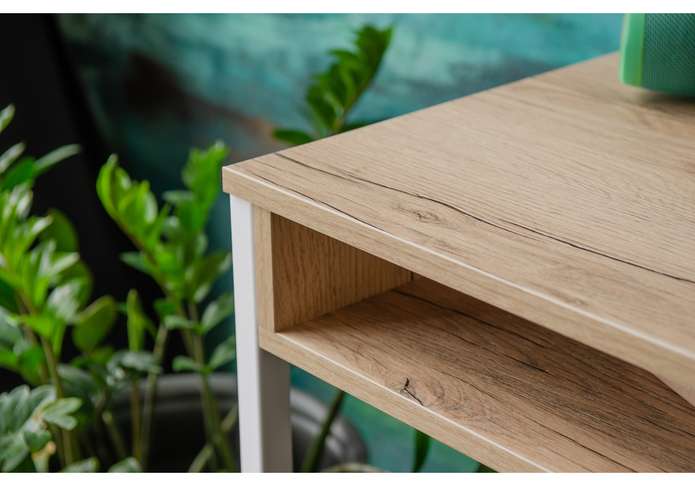 Офисная мебель Woodville Леон Лофт дуб делано светлый / матовый белый 489681