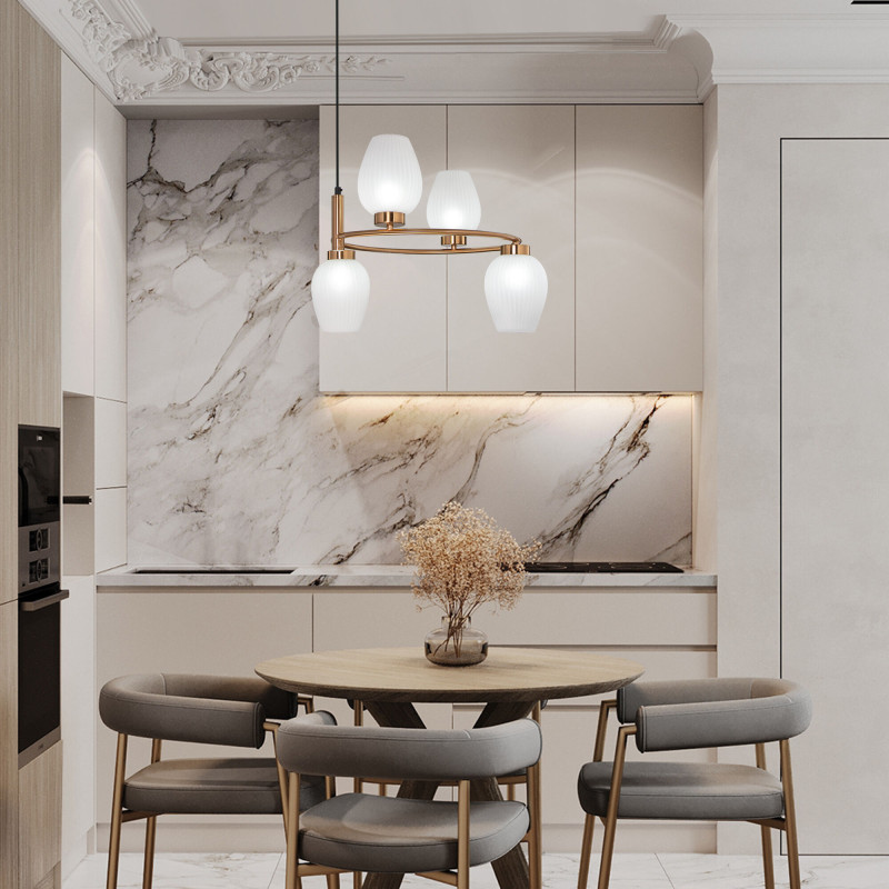 Подвесная люстра Eurosvet 30183/4 латунь