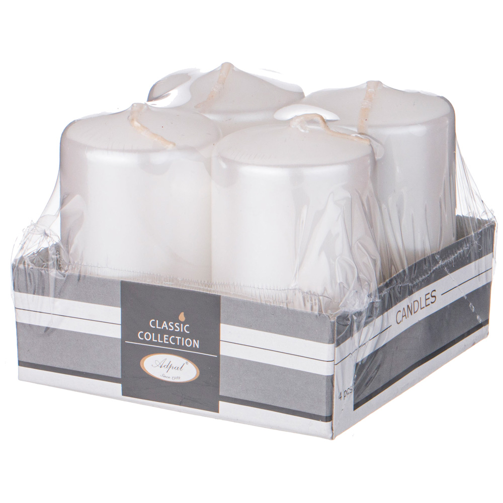 Набор из 4х свечей жемчужный Garda Decor 348-862