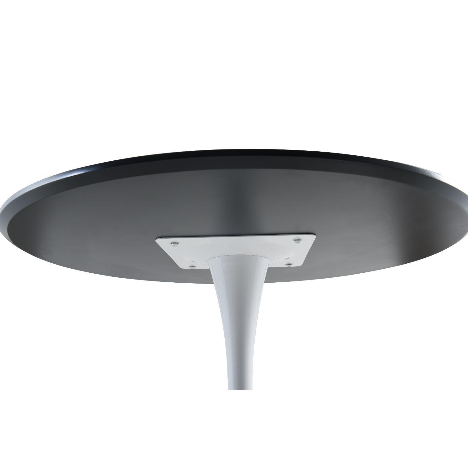 Стол Tulip белый с чёрным, 90см Bradex Home FR 0427