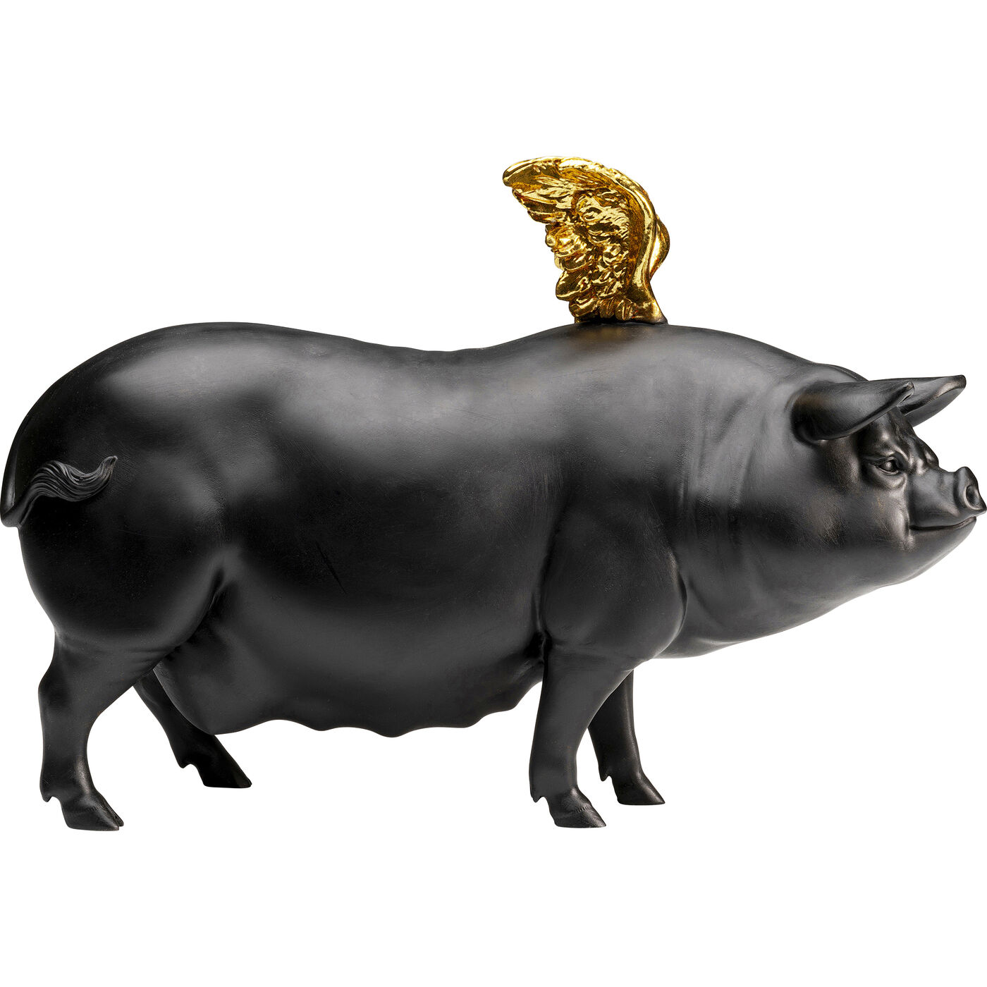 Фигура декоративная Flyin Pig Black 21cm KARE 56907