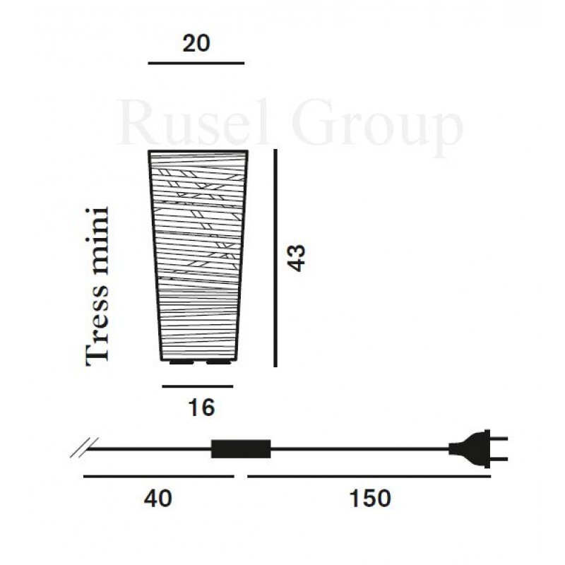 Настольная лампа Foscarini Tress mini tavolo