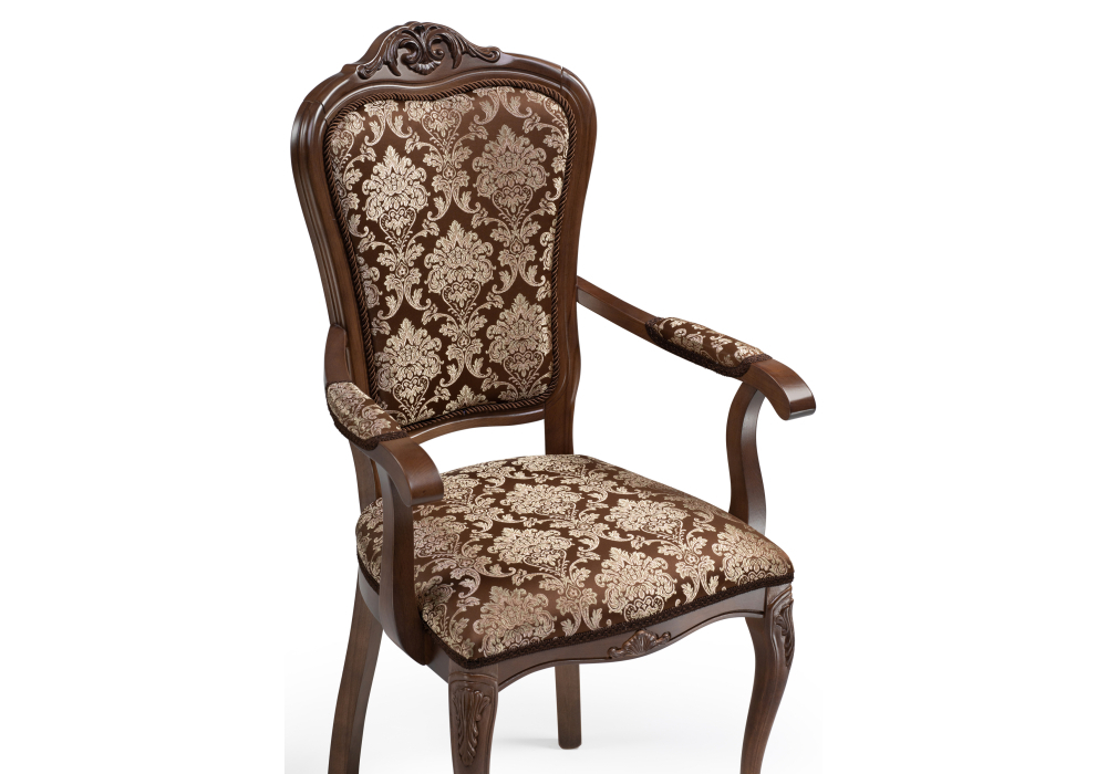 Стул деревянный Woodville Руджеро с мягкими подлокотниками орех / шоколад 318605