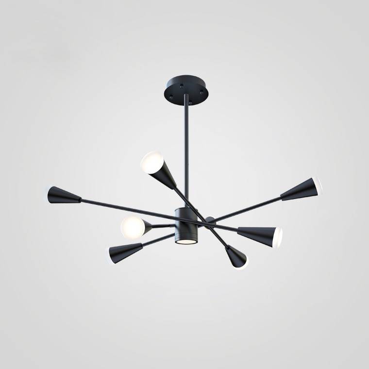 Подвесная люстра MILTON 10 Черный by ImperiumLoft