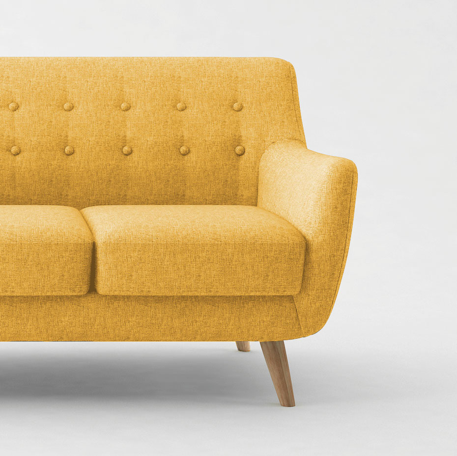 Диван Picasso трехместный горчичный Bradex Home FR 0420