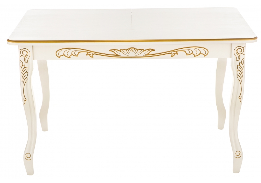 Стол деревянный Woodville Мауро патина золото / слоновая кость 318616