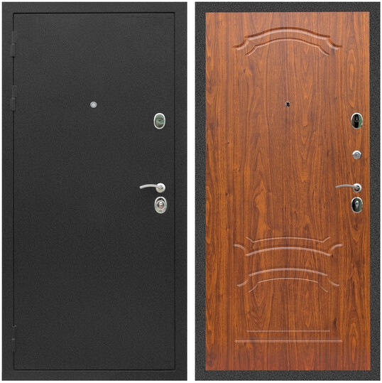 Дверь входная Graf Люкс ТП-70 Черный крокодил / МДФ 6 мм ФЛ-140 Мореная береза
