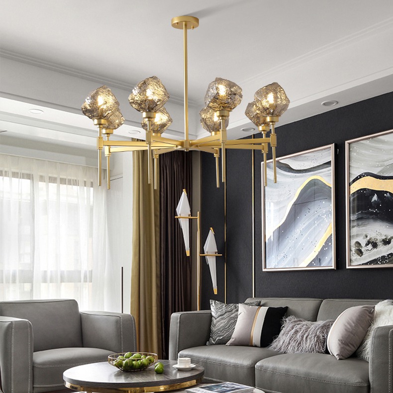 Подвесная люстра TORCH 8 Янтарный by ImperiumLoft