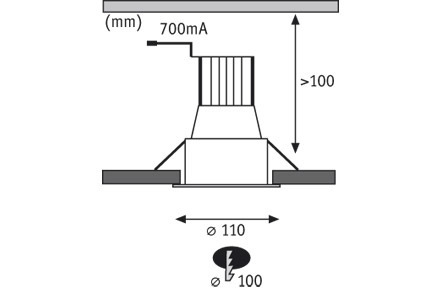 Встраиваемый светильник Paulmann 92702