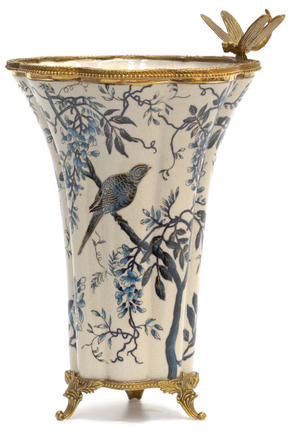 Ваза со стрекозой Glasar 31G1757/A1159HC/HX1611