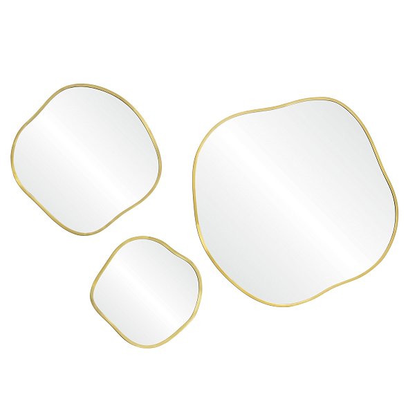 Organic Panno Gold Сет из 3-х зеркал Ø91, Ø61, Ø41 см Art-Zerkalo SM129GL