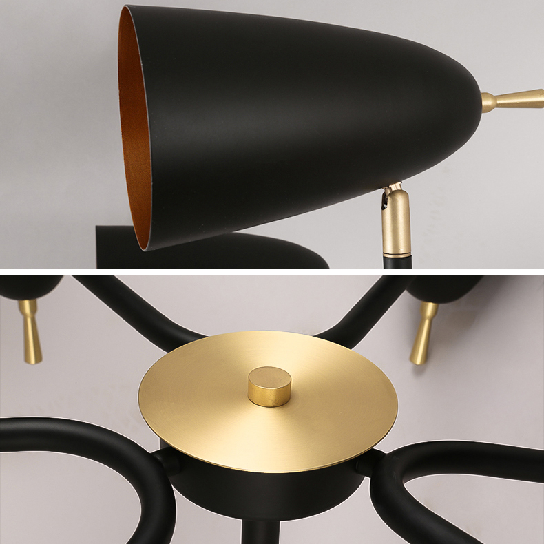 Люстра на штанге PINNACLE D70 Black by ImperiumLoft