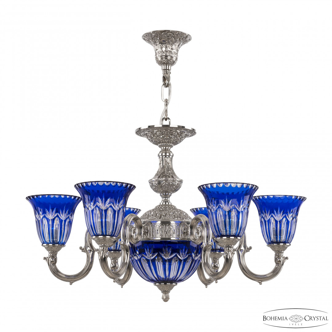 Люстра бронзовая 72203P/6/175 Ni P2 U Clear-Blue/H-1I