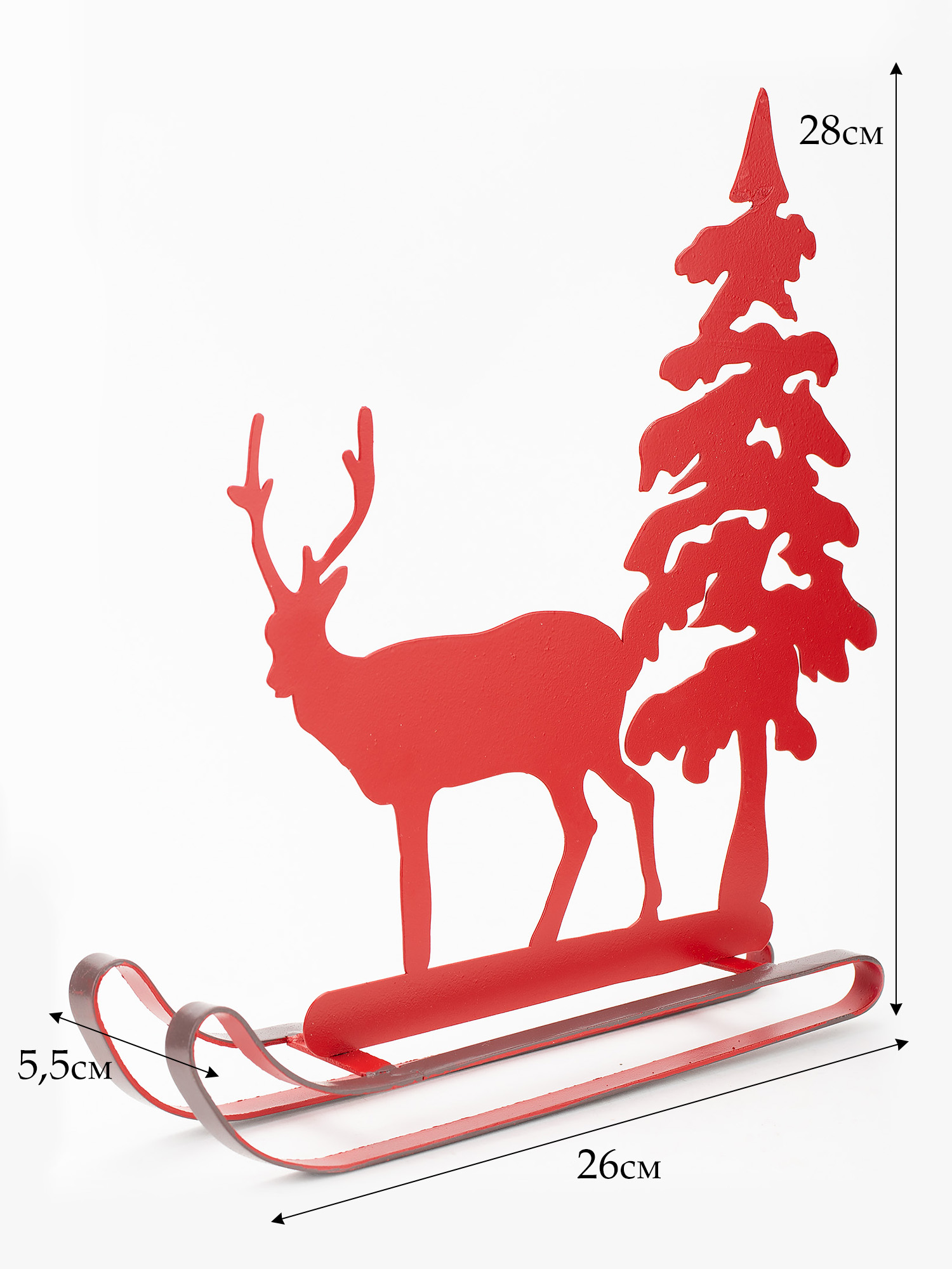 Декор настольный Олень с елкой Glasar 57-204