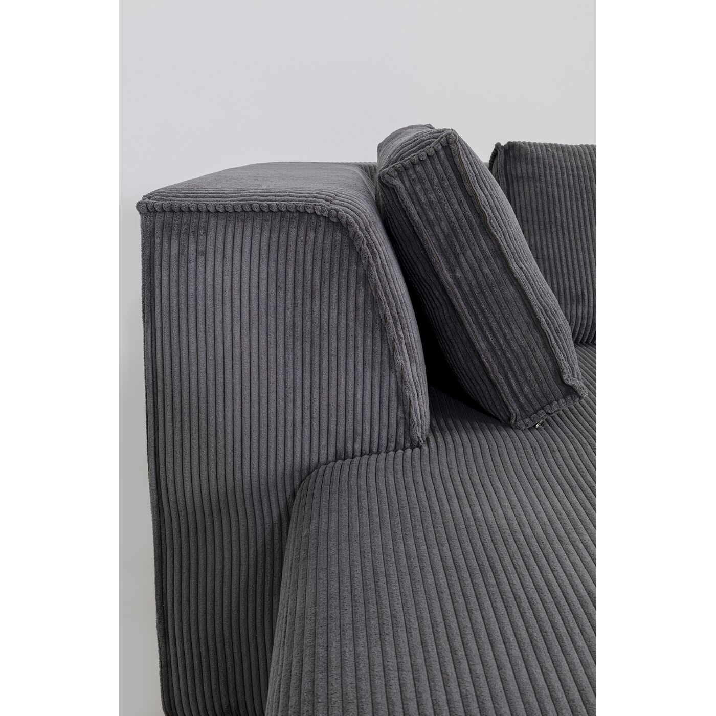 Диван левосторонний угловой Infinity Ottomane Cord Grey Left KARE 87400