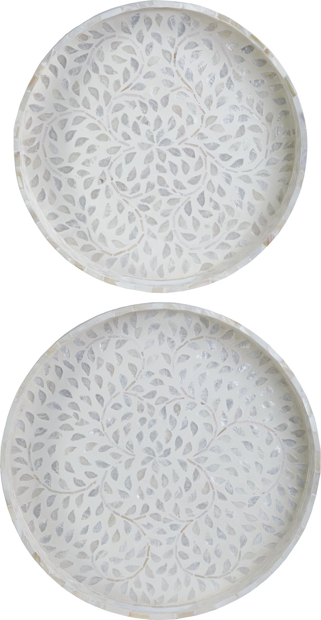 Подносы декоративные с отделкой раковинами устриц, набор Glasar 67-026