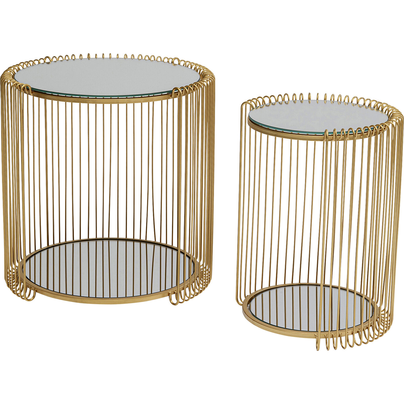 Стол приставной Wire Double Brass (2 шт.) KARE 87673