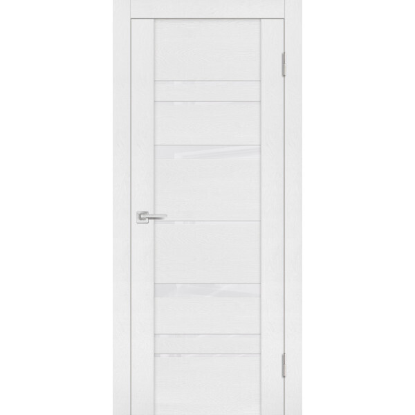 Межкомнатная дверь Graf PST-5 белоснежный лакобель белый ясень (1900 х 550)