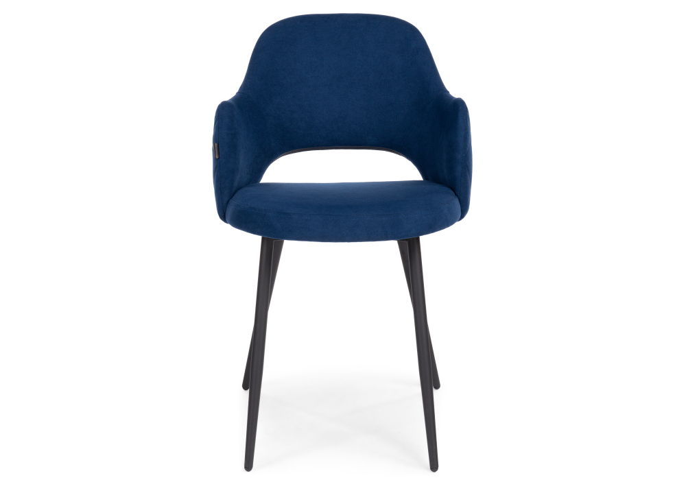 Стул Woodville Гутрид прошивка ромбы сзади темно-синий / черный 504181