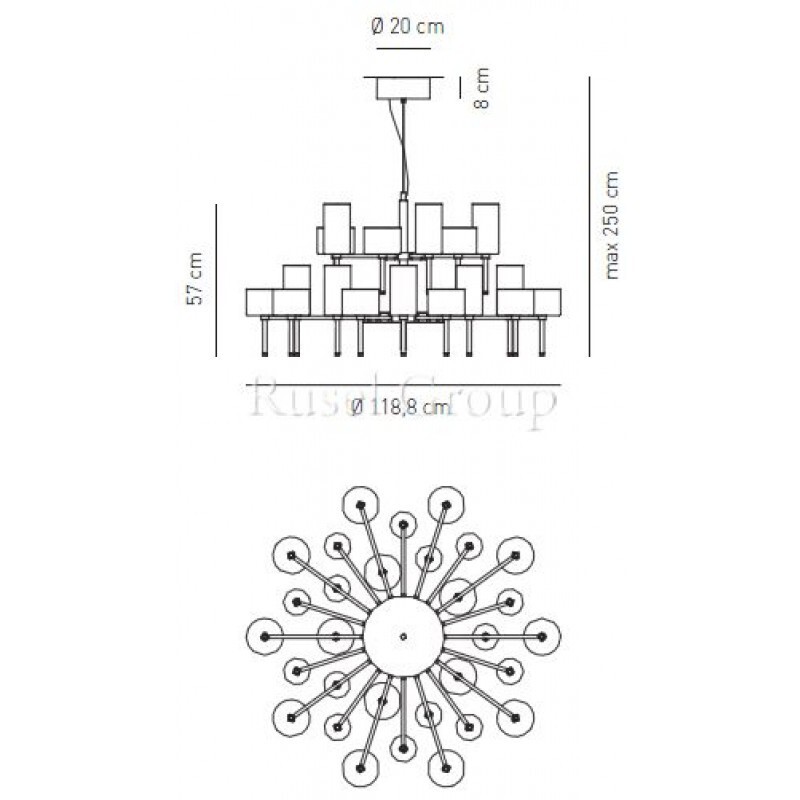 Люстра Axo Light SPILLRAY SP 30